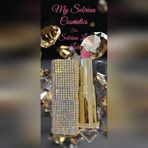 "My Sebrina Cosmetics" Luxe Radiant Pink Lipstick with AB Crystal Jewel Case